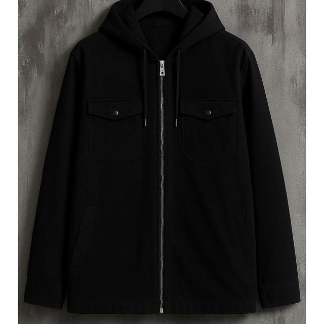 TEMU Erkek Oversize Premium Lacivert Kapşonlu Mont