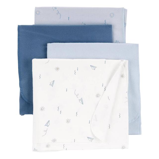 Carter's(R) 4pk. Paper Planes Receiving Blankets