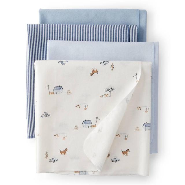 Carters(R) 4pk. Wild & Free Assorted Receiving Blankets
