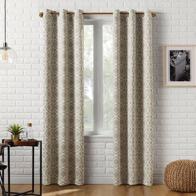 Barnett Blackout Print Grommet Panel Curtain