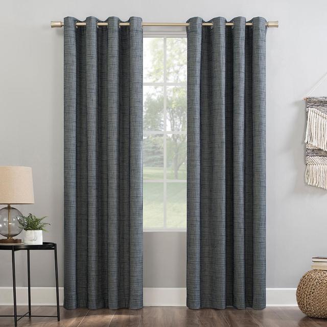 Kline Burlap Woven Blackout Curtain Panel
