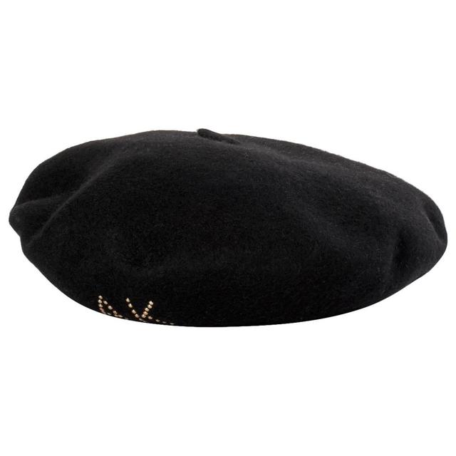 Womens Anne Klein Bow Studded Beret