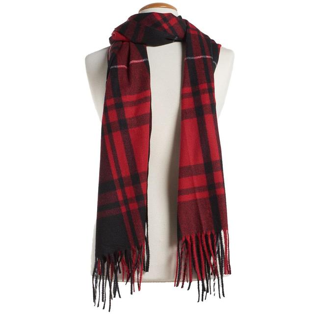 Womens Steve Madden Tonal Tartan Scarf