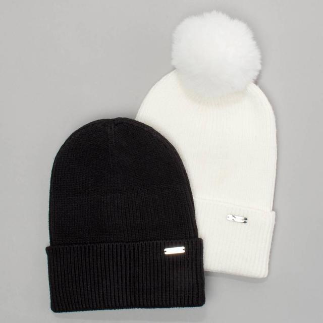Womens Steve Madden 2pc. Beanie Set