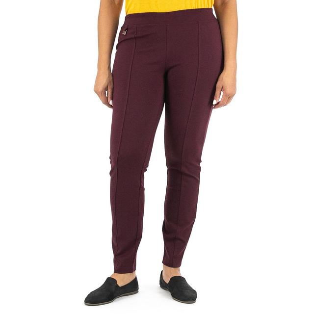 Womens Zac & Rachel Solid Elastic Waist Dress Pants