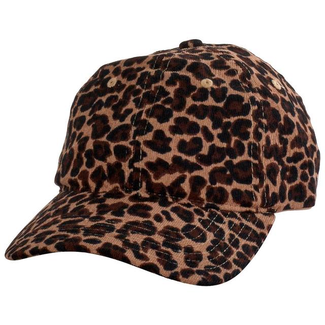 Womens C&C California Leopard Corduroy Dad Baseball Cap