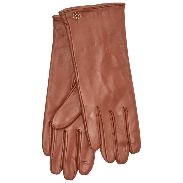 Womens Adrienne Vittadini Leather and Cashmere Driving Gloves