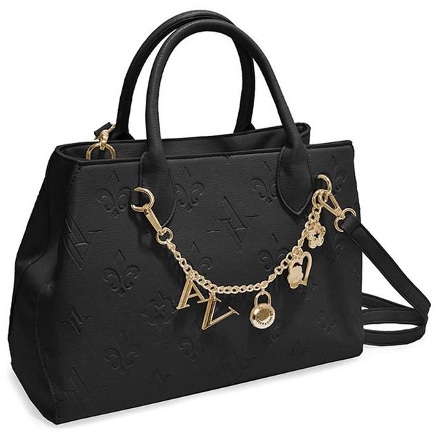 Adrienne Vittadini Embossed Charm Satchel