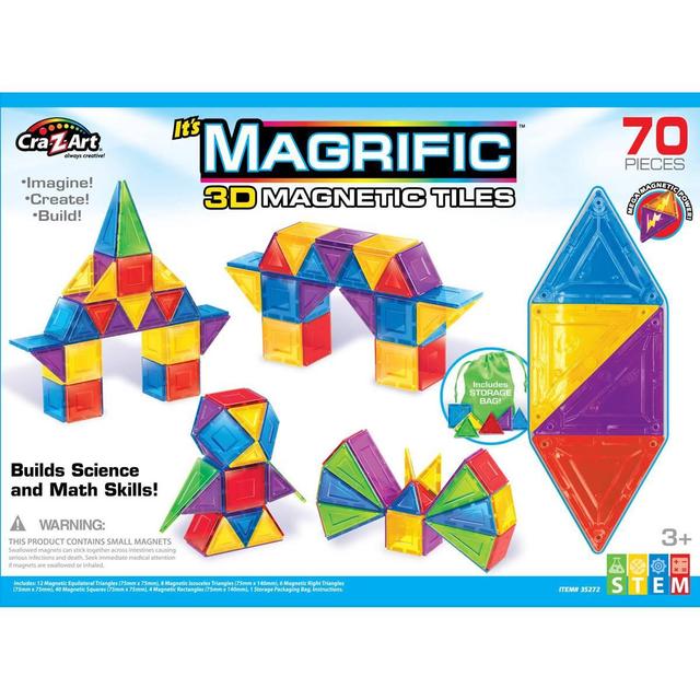 Cra-Z-Art(tm) 70pc. Magrific Magnetic Tiles