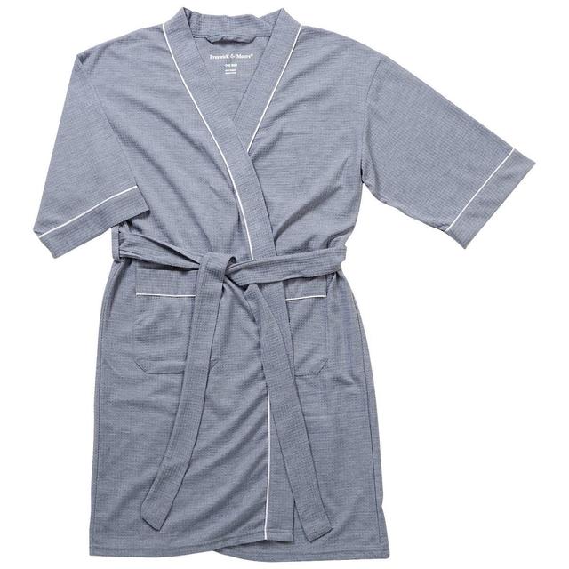 Mens Preswick & Moore(R) Solid Windowpane Texture Robe