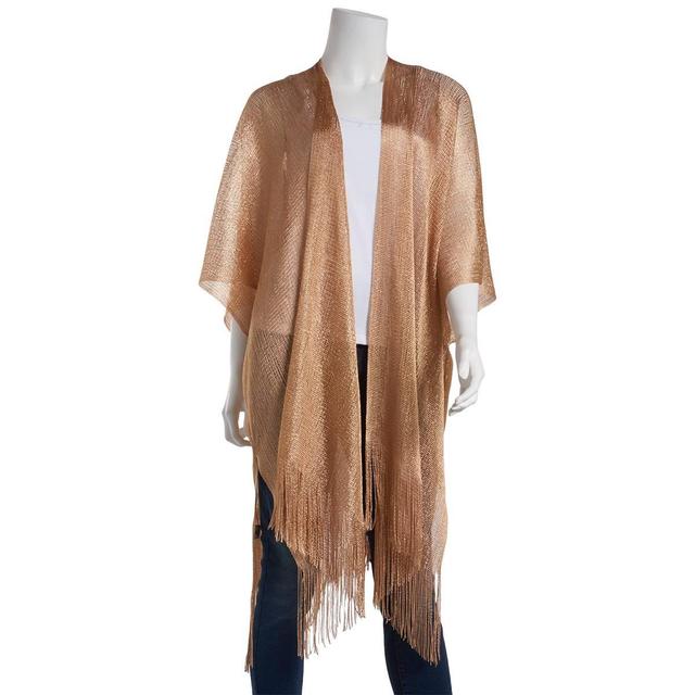 Womens Jessica McClintock Metallic Kimono