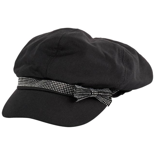 Womens Madd Hatter Metallic Band Bow Hat