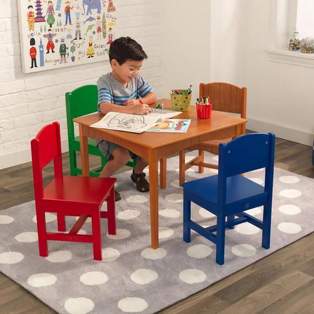 KidKraft Nantucket Honey Table & Primary Chairs