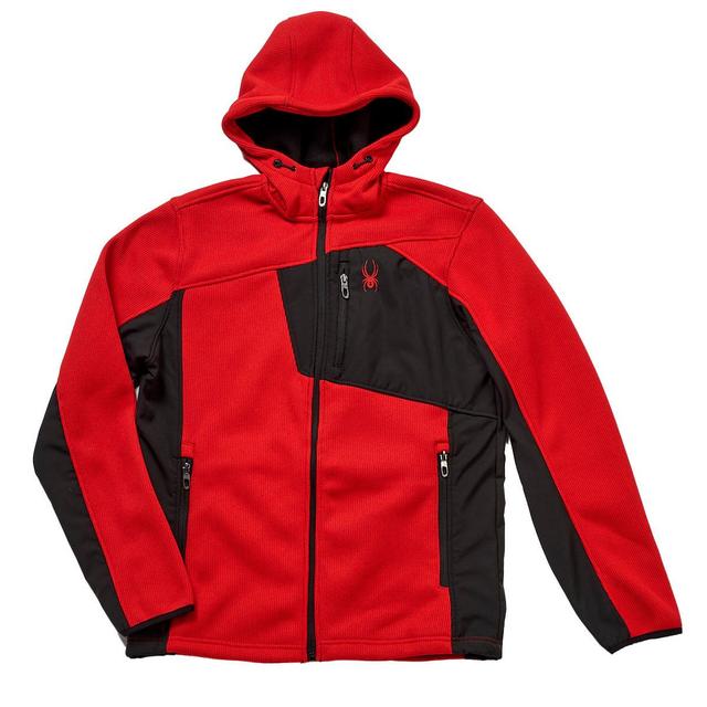 Mens Spyder Textured Zip Up Coat