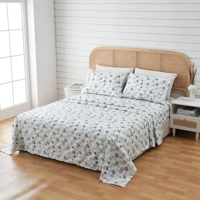 FreshFolds Newport Seashell Coastal Microfiber Sheet Set