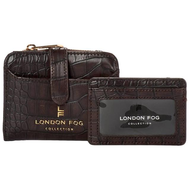 Womens London Fog Gitty Croco Mini 2 In 1 Wallet