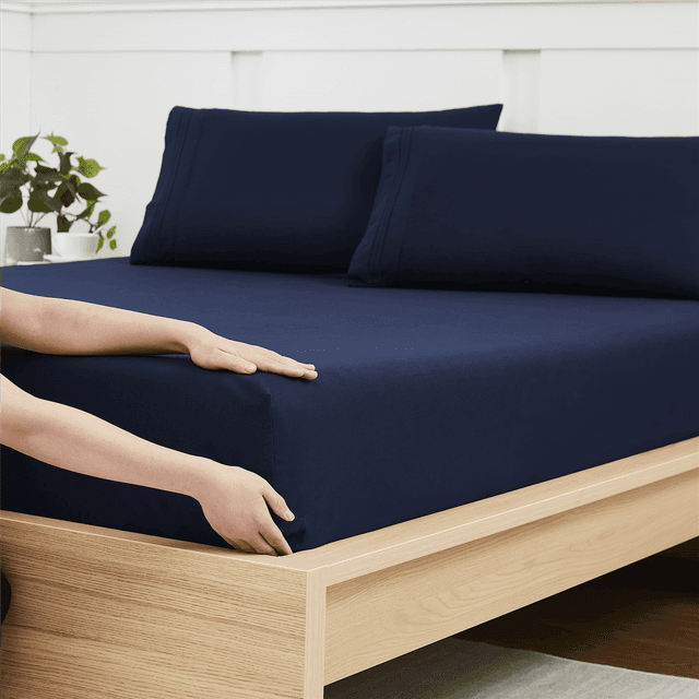 Sweet Home Collection Brushed Microfiber Fitted Sheet