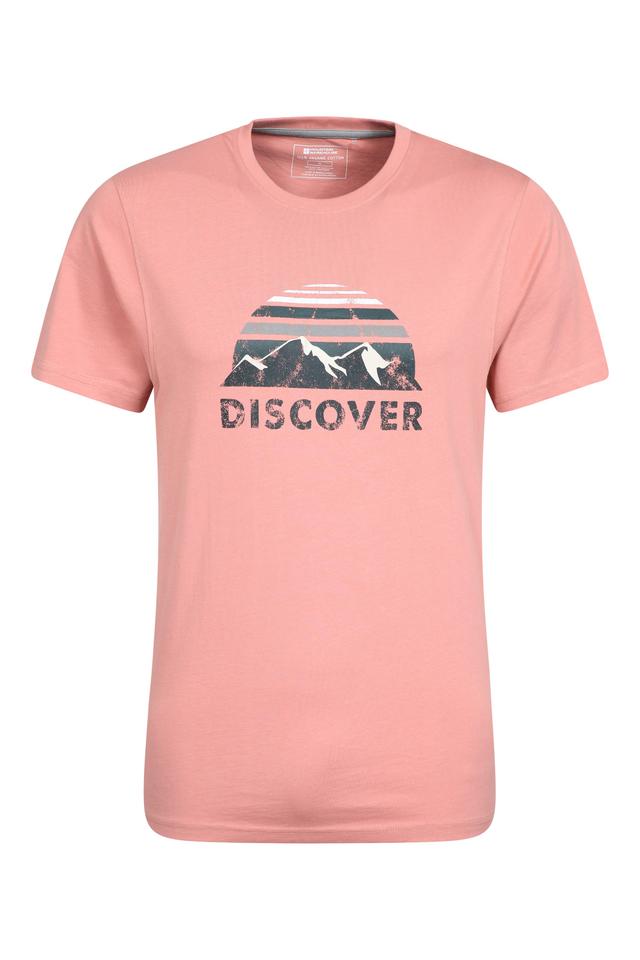 Discover Mens Cotton T-Shirt - Pink