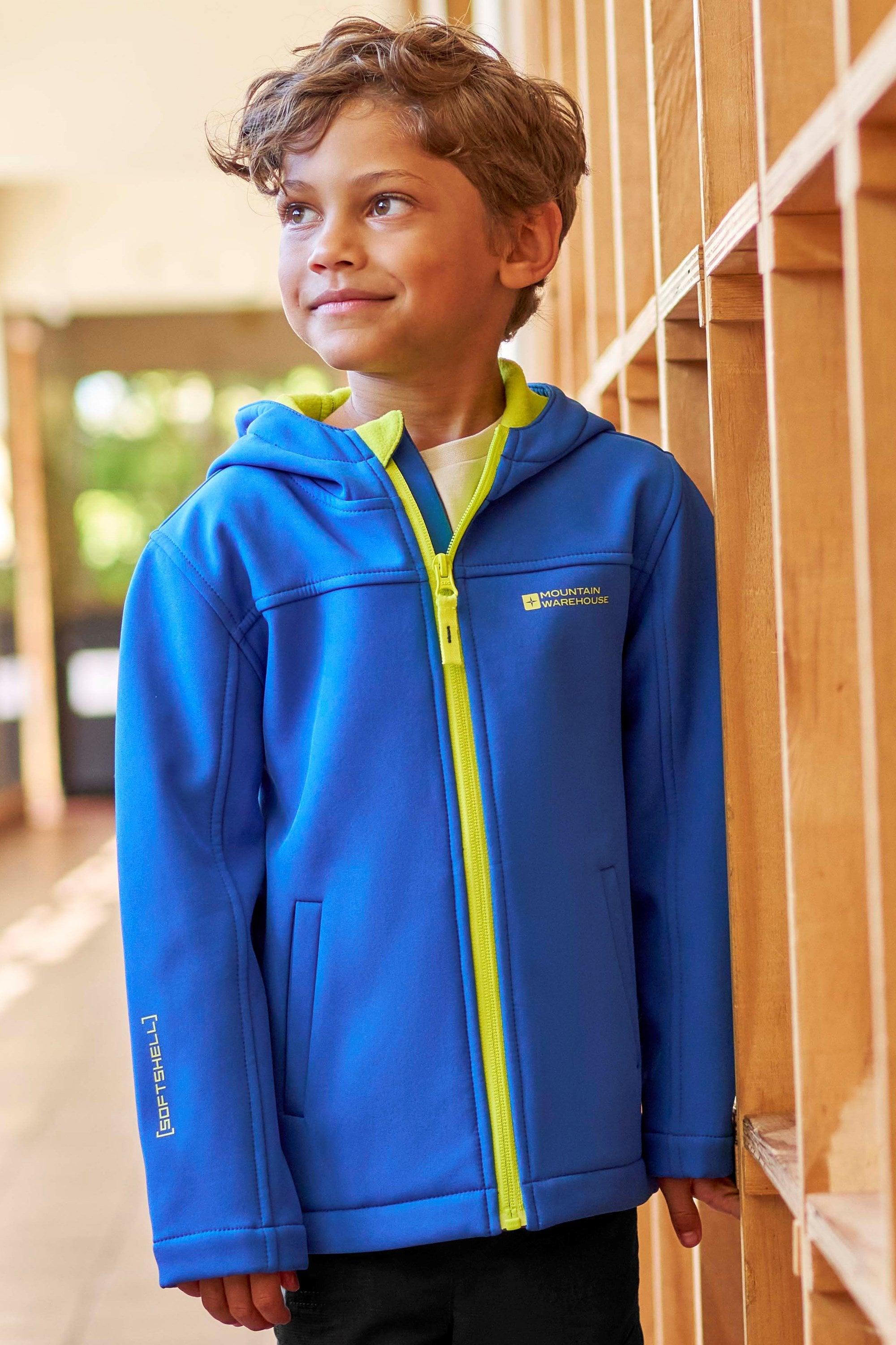 Exodus Kids Water Resistant Softshell Jacket - Blue