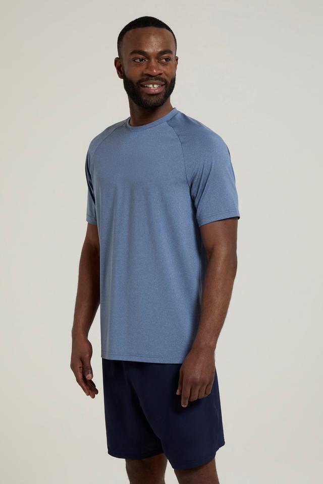 Agra Mens Melange T-Shirt - Dark Blue