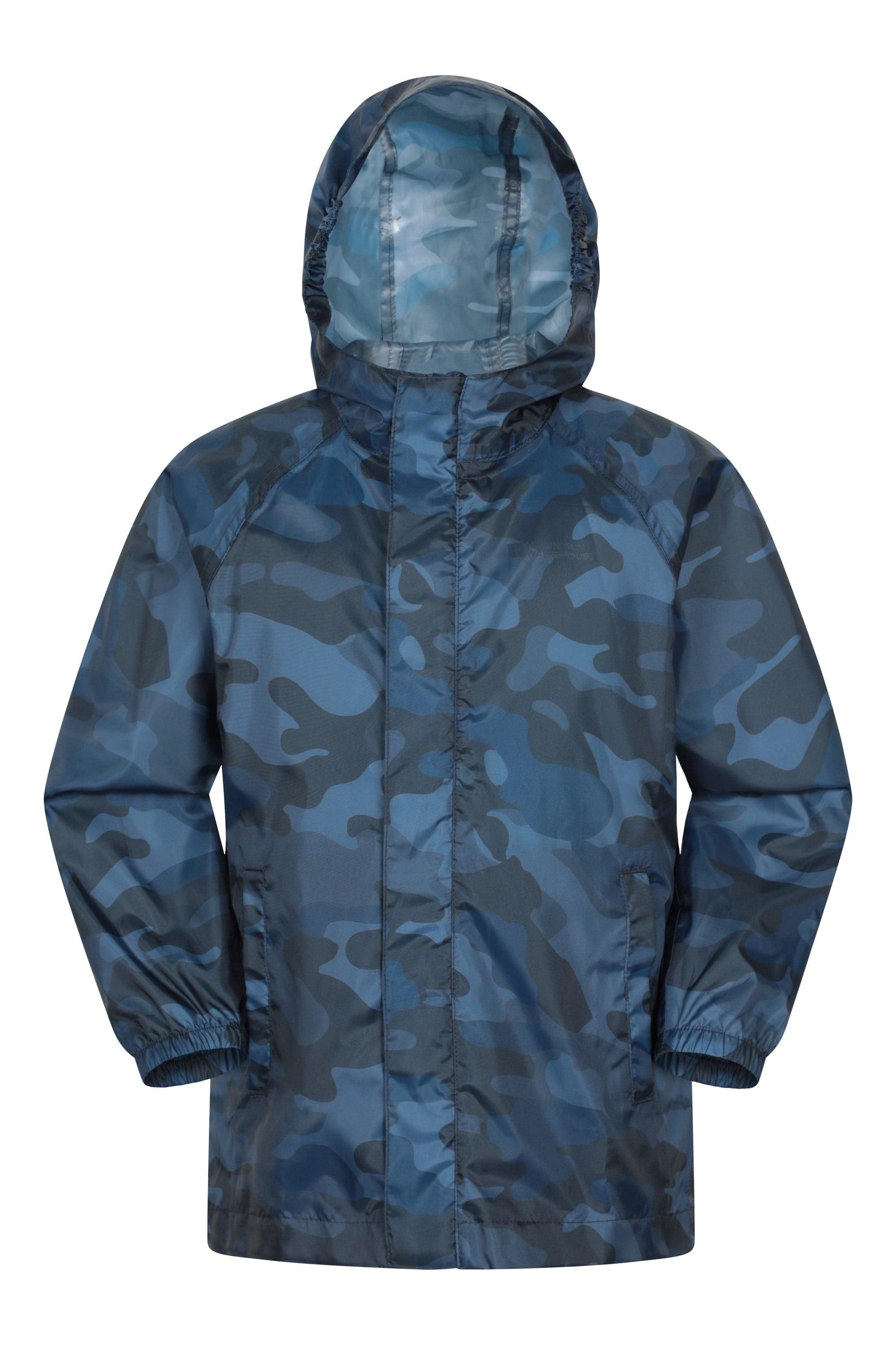 Printed Kids Waterproof Pakka Jacket - Dark Blue