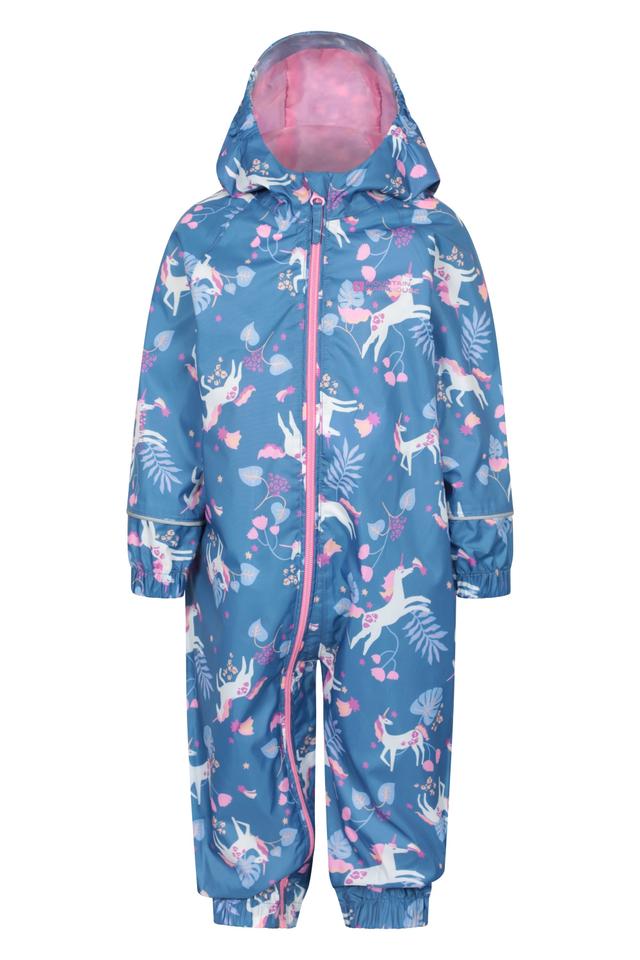 Puddle Kids Printed Waterproof Rain Suit - Purple
