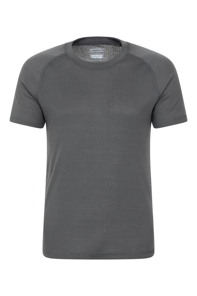 Talus Mens Short Sleeved Round Neck Top - Grey