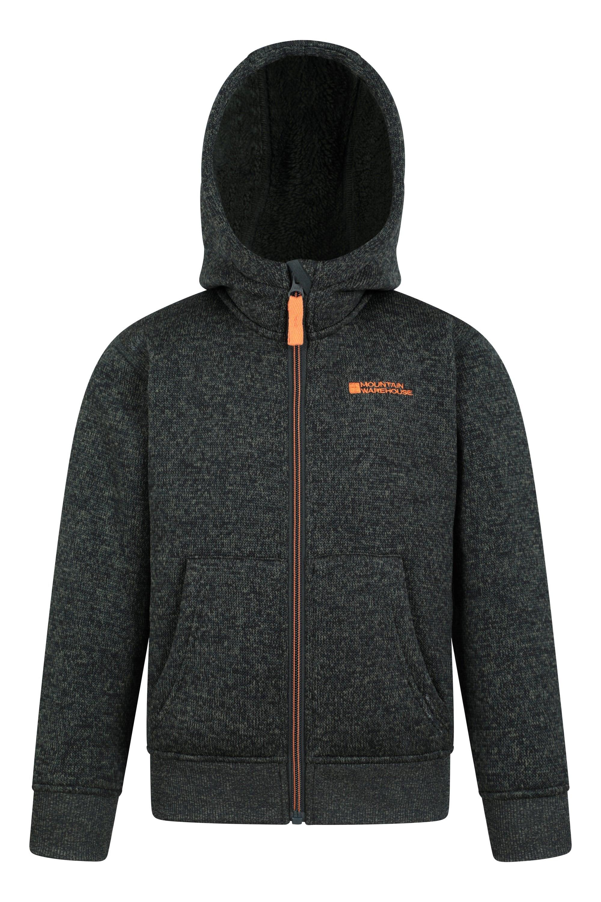 Nevis Fur Lined Kids Hoodie - Green