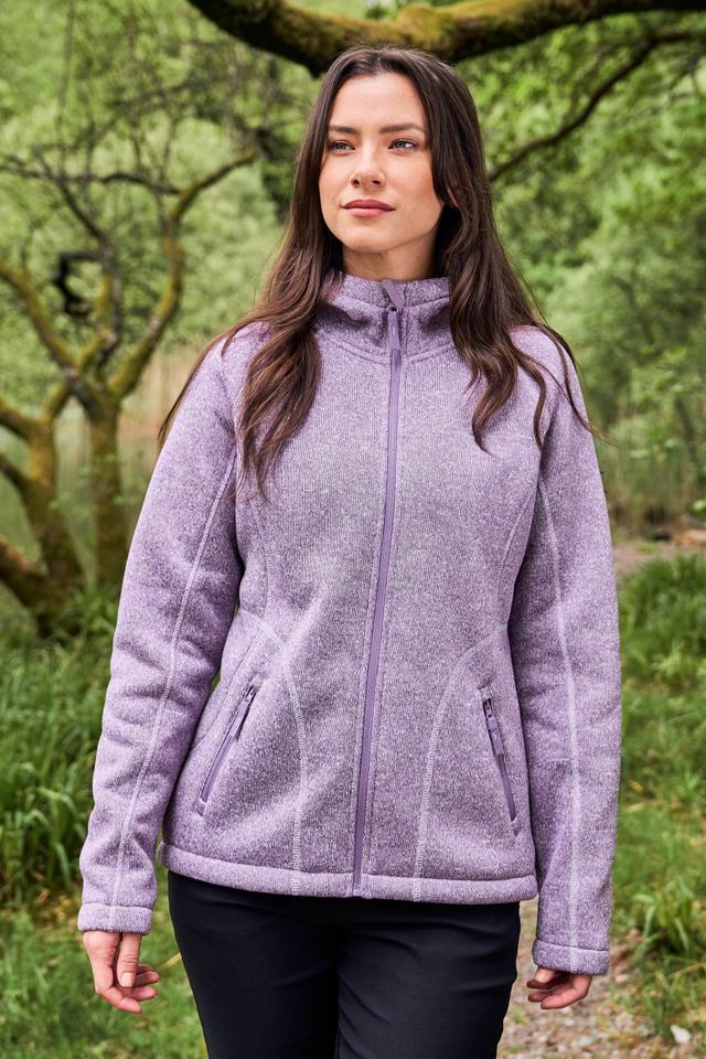 Nevis Womens Fur Lined Hoodie - Purple
