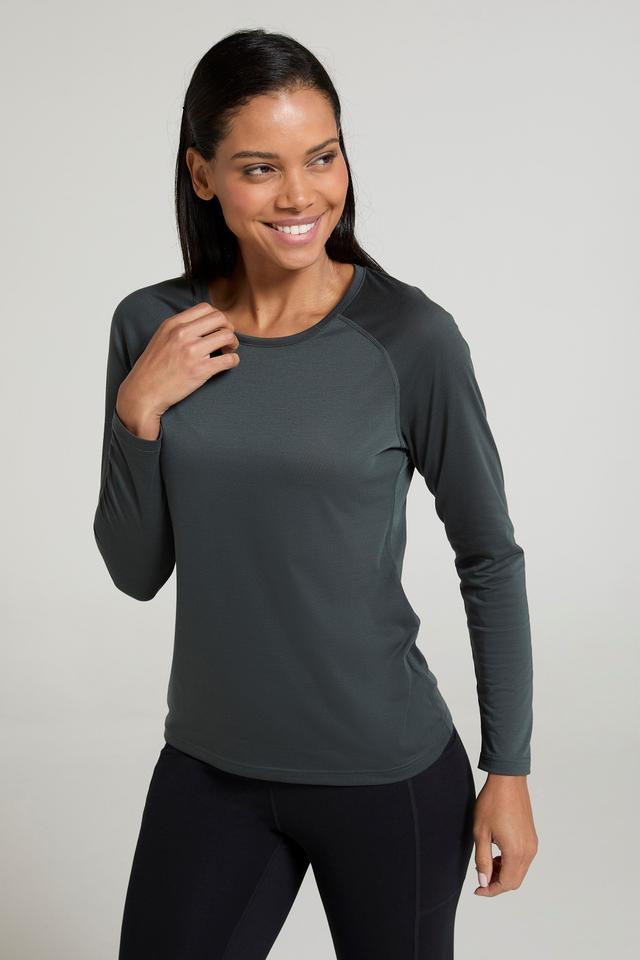 Quick Dry Womens Long Sleeve Top - Green