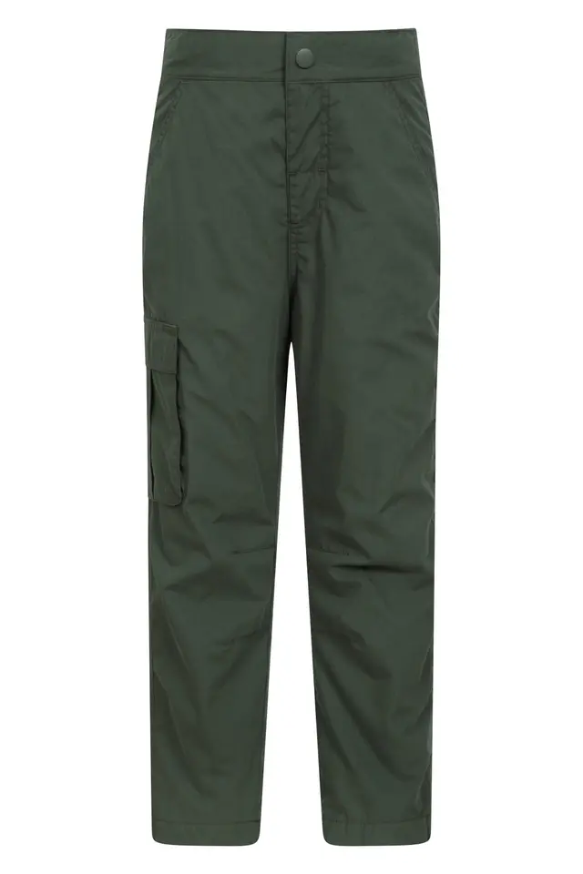 Kids Winter Trek Fleece Lined Trousers - Green