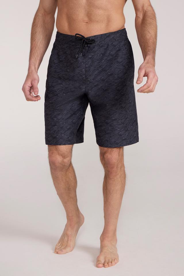 Ocean Printed Mens Boardshorts - Grey