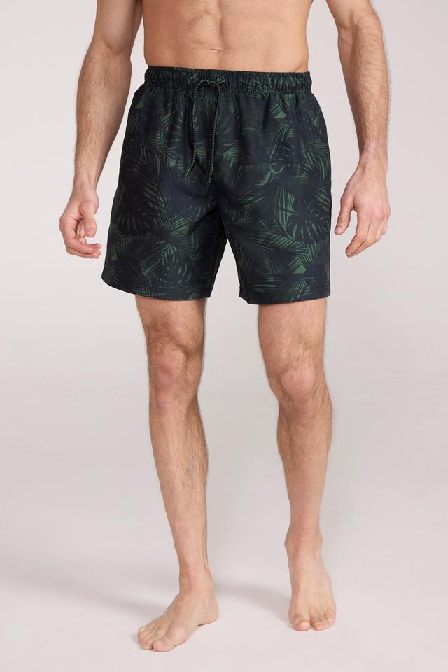 Aruba Printed Mens Swimshorts - Green