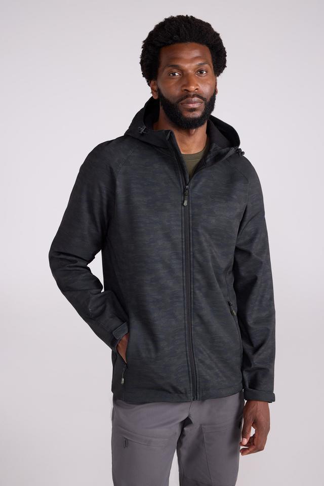 Exodus Printed Mens Showerproof Softshell - Green