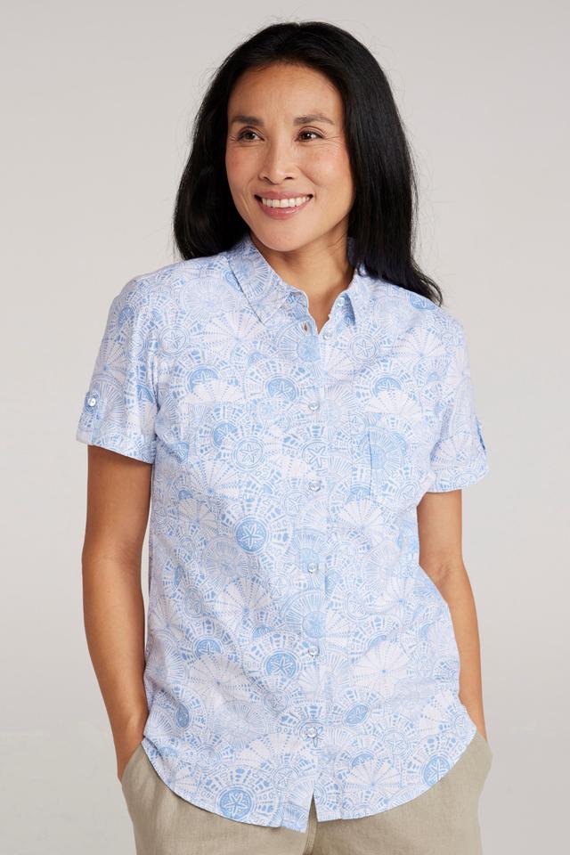 Coconut Womens Short Sleeve Shirt - Blue