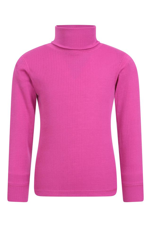 Talus Kids Roll Neck Top - Pink