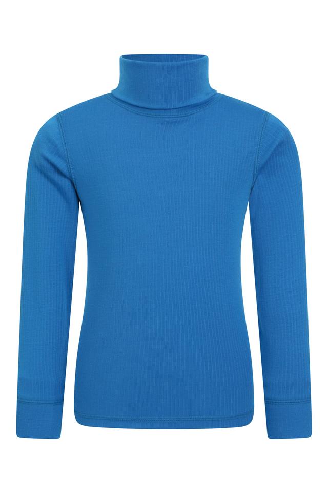 Talus Kids Roll Neck Top - Blue