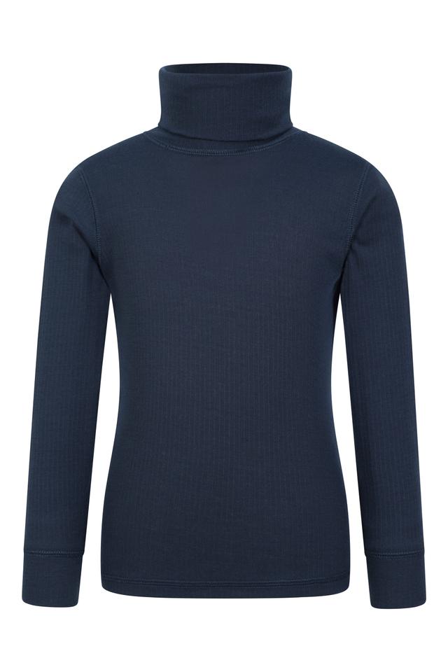 Talus Kids Roll Neck Top - Navy