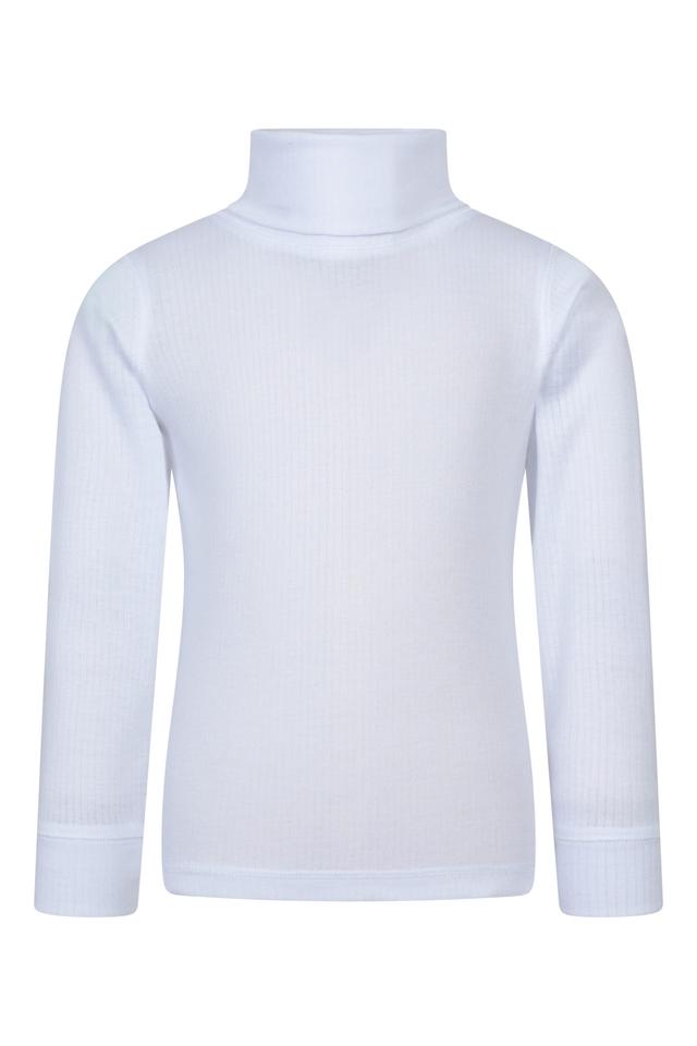 Talus Kids Roll Neck Top - White
