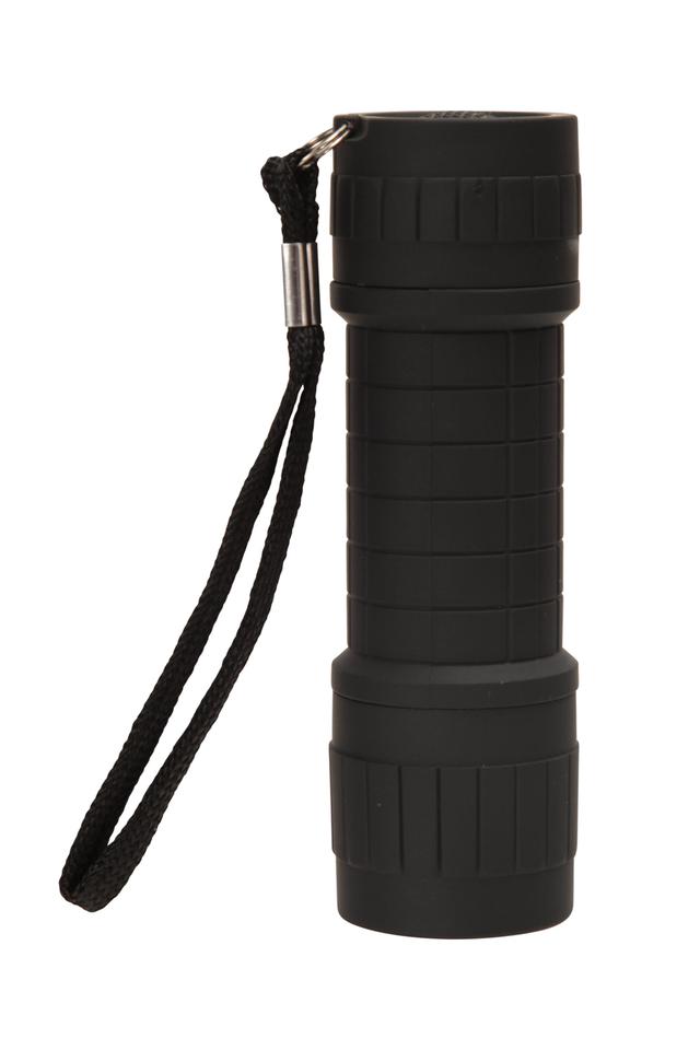 9 LED Mini Rubber Torch - Black