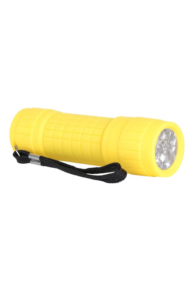 9 LED Mini Rubber Torch - Yellow
