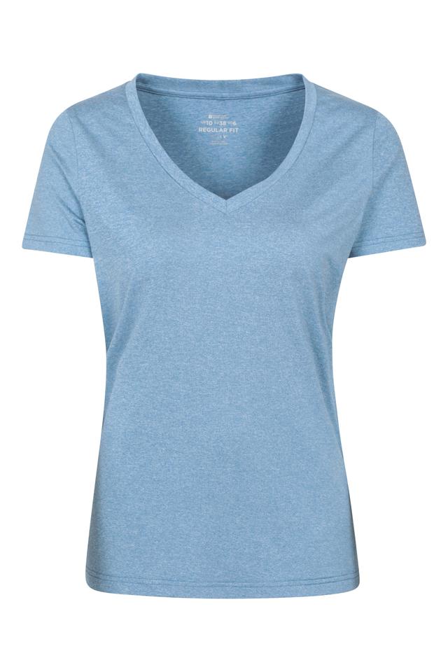 Vitality V Neck Womens Tee - Blue