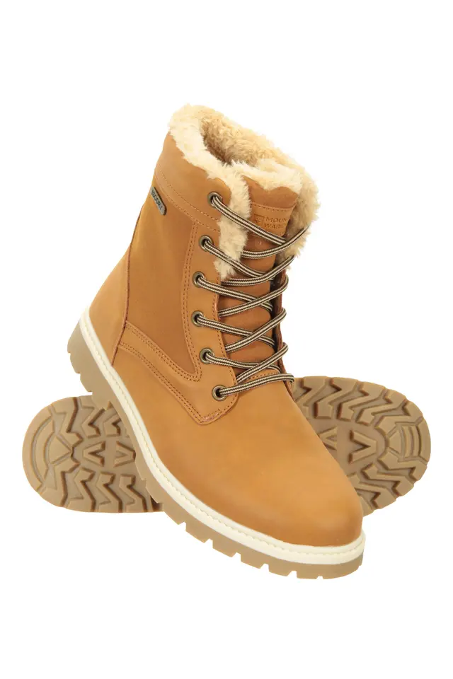 Womens Casual Thermal Waterproof Boots - Brown