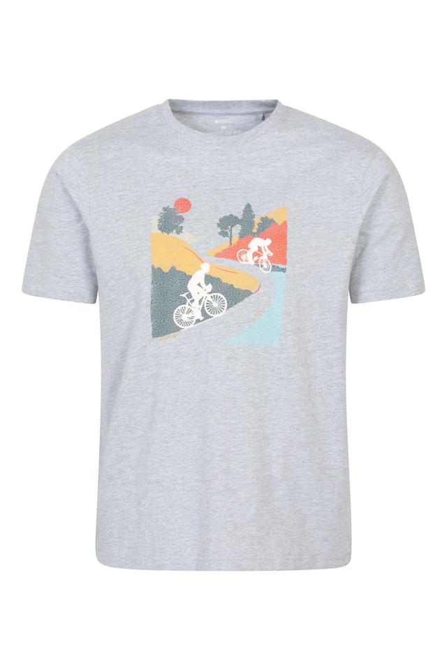Bike Cotton Mens T-Shirt - Grey