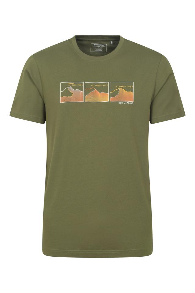 3 Peaks Cotton Mens T-Shirt - Green