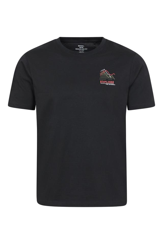 Tech Mountains Mens T-shirt - Black
