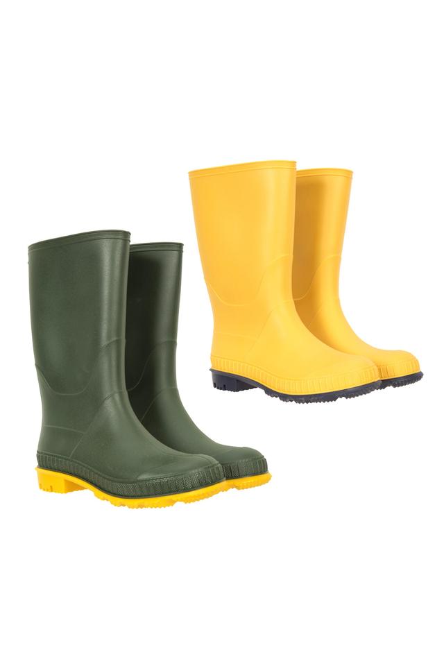 Plain Kids Wellies - 2-Pack - Green
