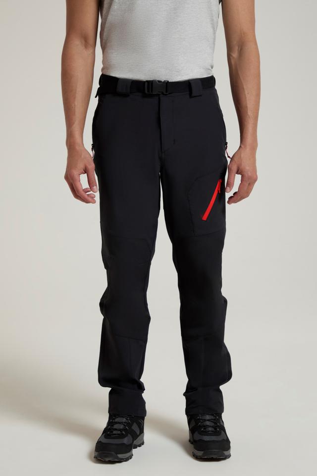 Forest Mens Water-Resistant Trekking Pants - Black