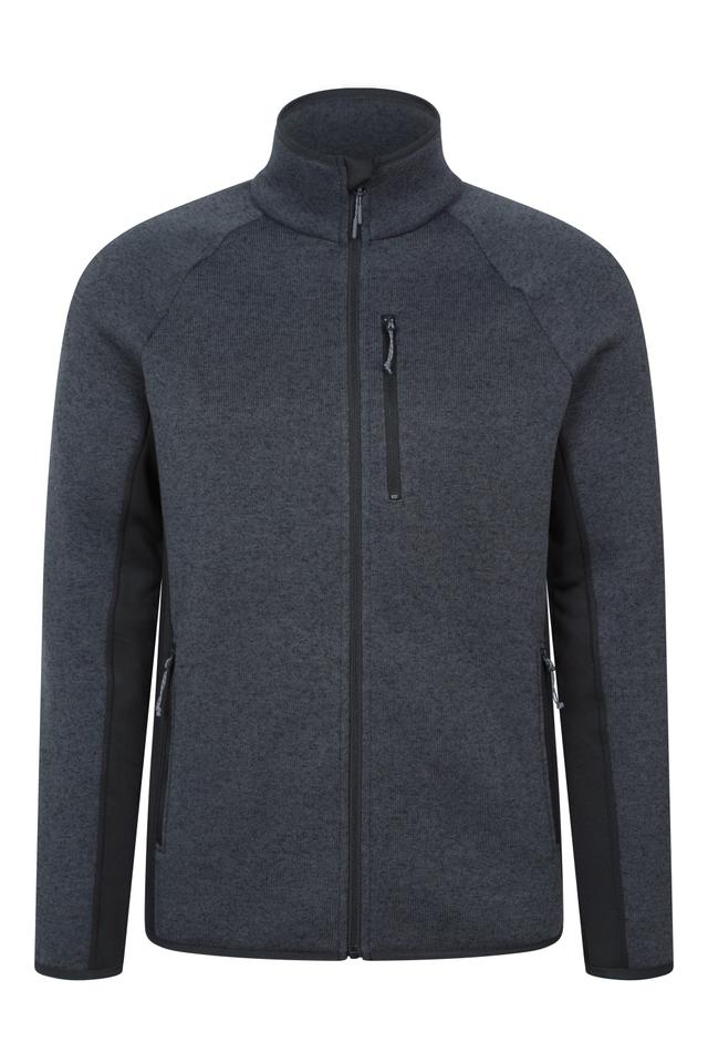Treston Mens Full-Zip Fleece Jacket - Black