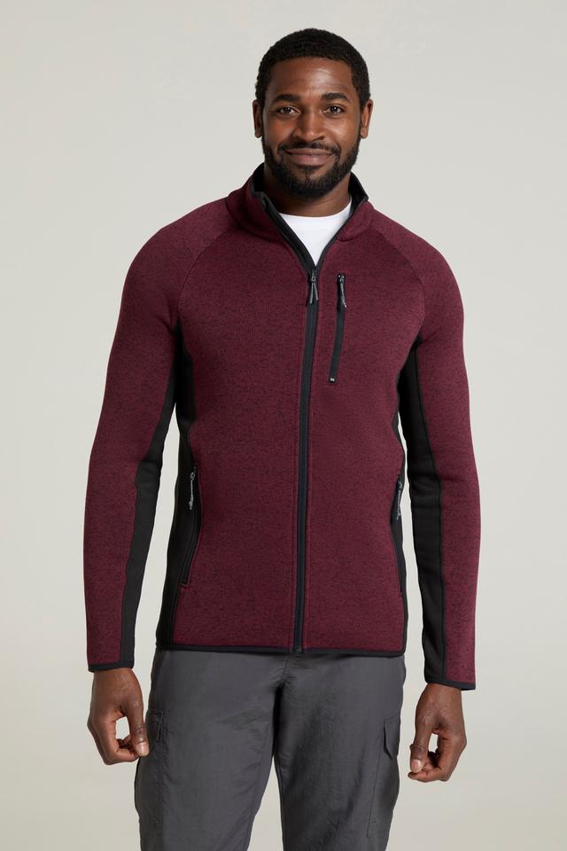 Treston Mens Full-Zip Fleece Jacket - Burgundy